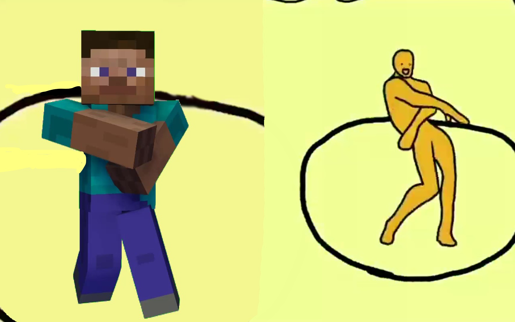 两只史蒂夫爱跳舞