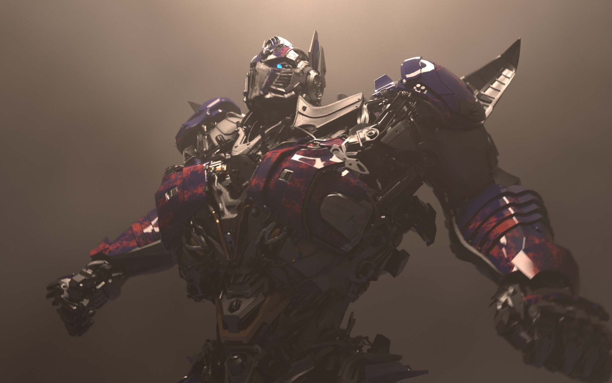 变形金刚 擎天柱烈焰骑士  变形动画