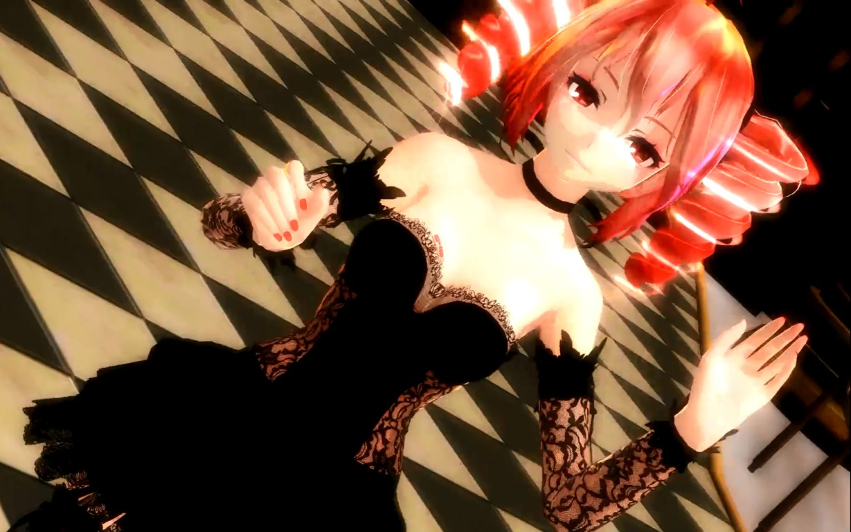 【mmd】御姐气场 黑装蕾丝短裙网袜teto「king」