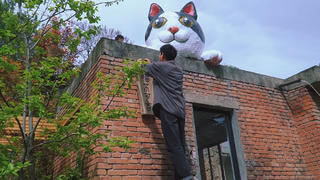掰弯100根钢筋,在房顶打造硬核大肥猫,你爱了吗?