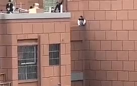 小女孩坠楼瞬间消防员一把抓住 网友:看的心惊肉跳