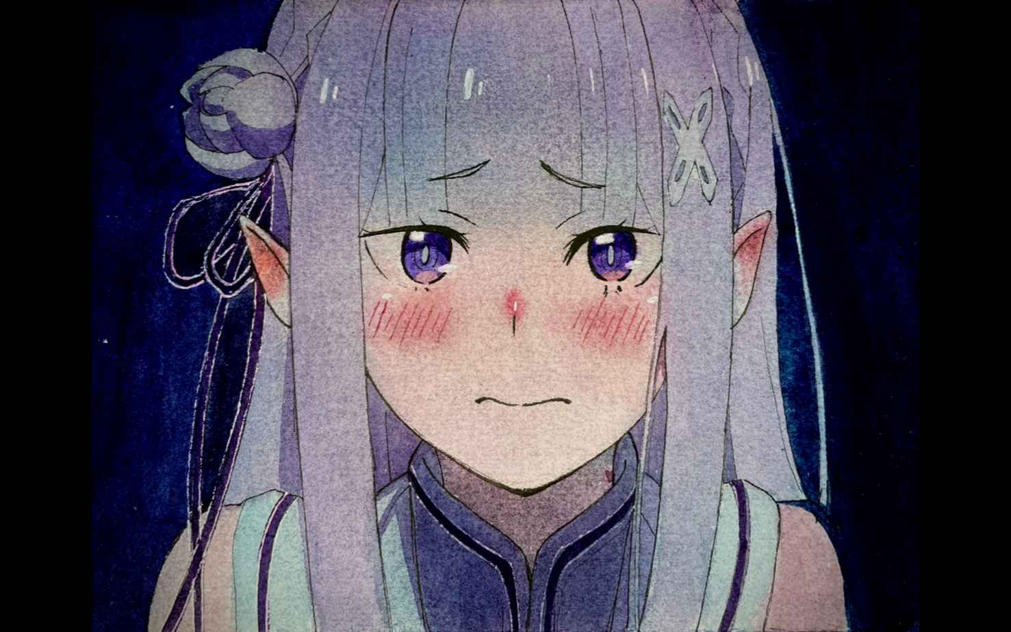 【水彩手绘】简单的画一个艾米莉亚