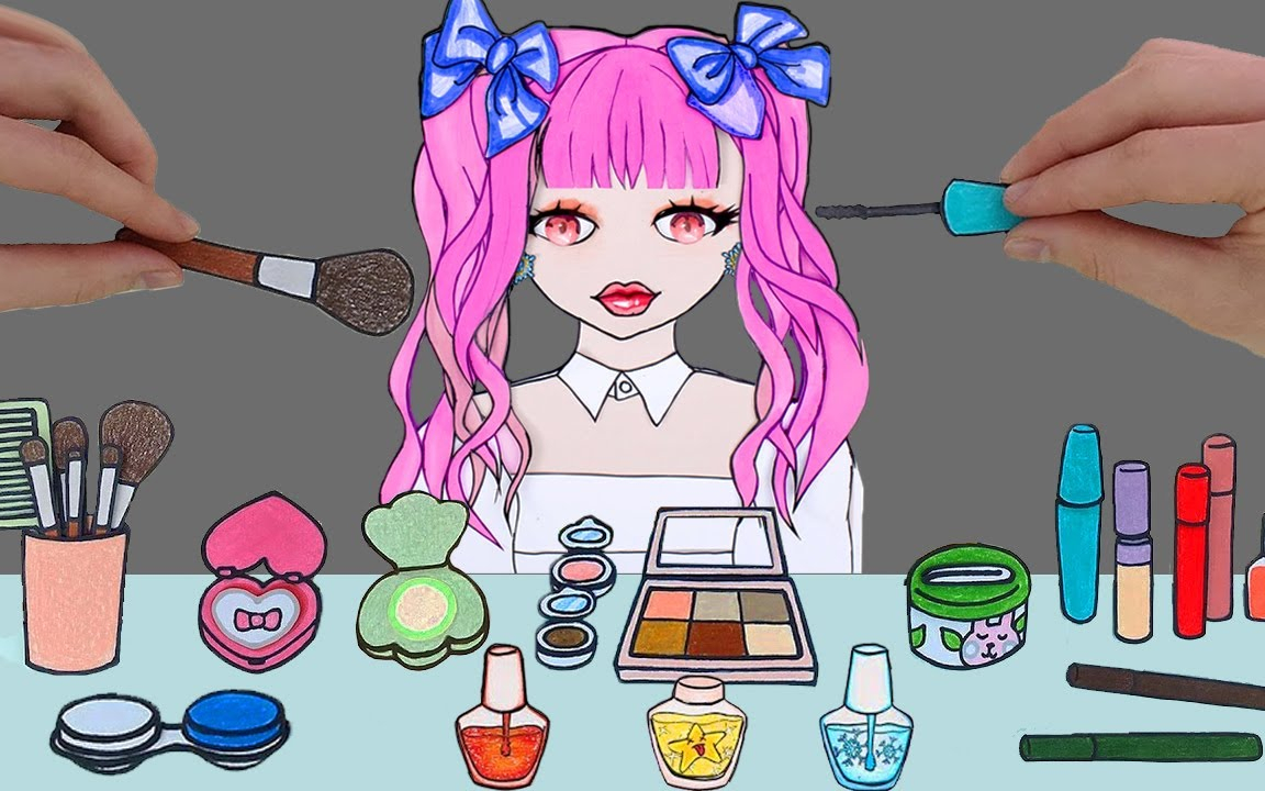 纸娃娃动画:给贞子化妆,简直像变了一个人