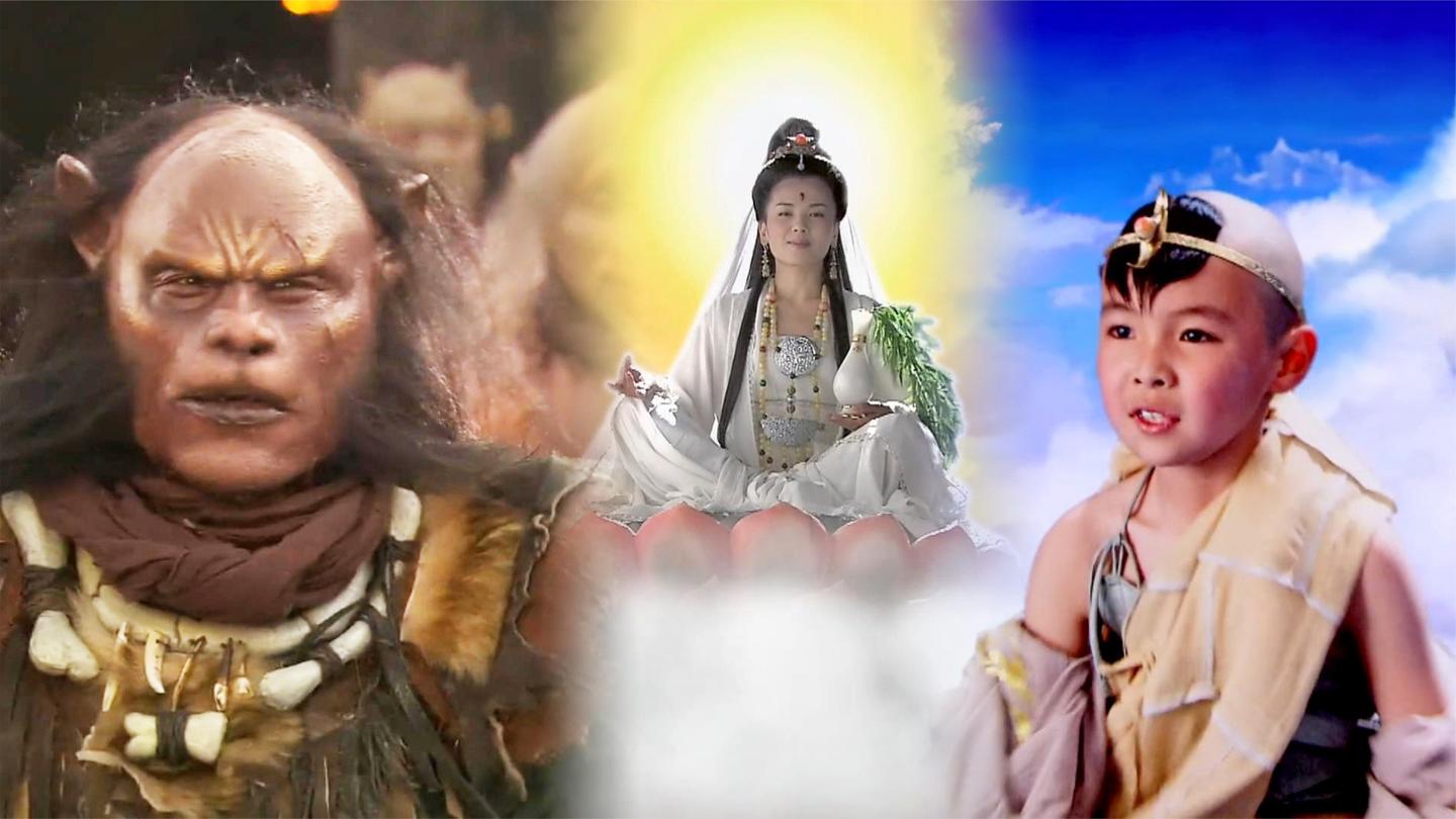 难怪观音敢做如来师父, 你瞧观音身边站着谁? 一百个孙悟空也成渣