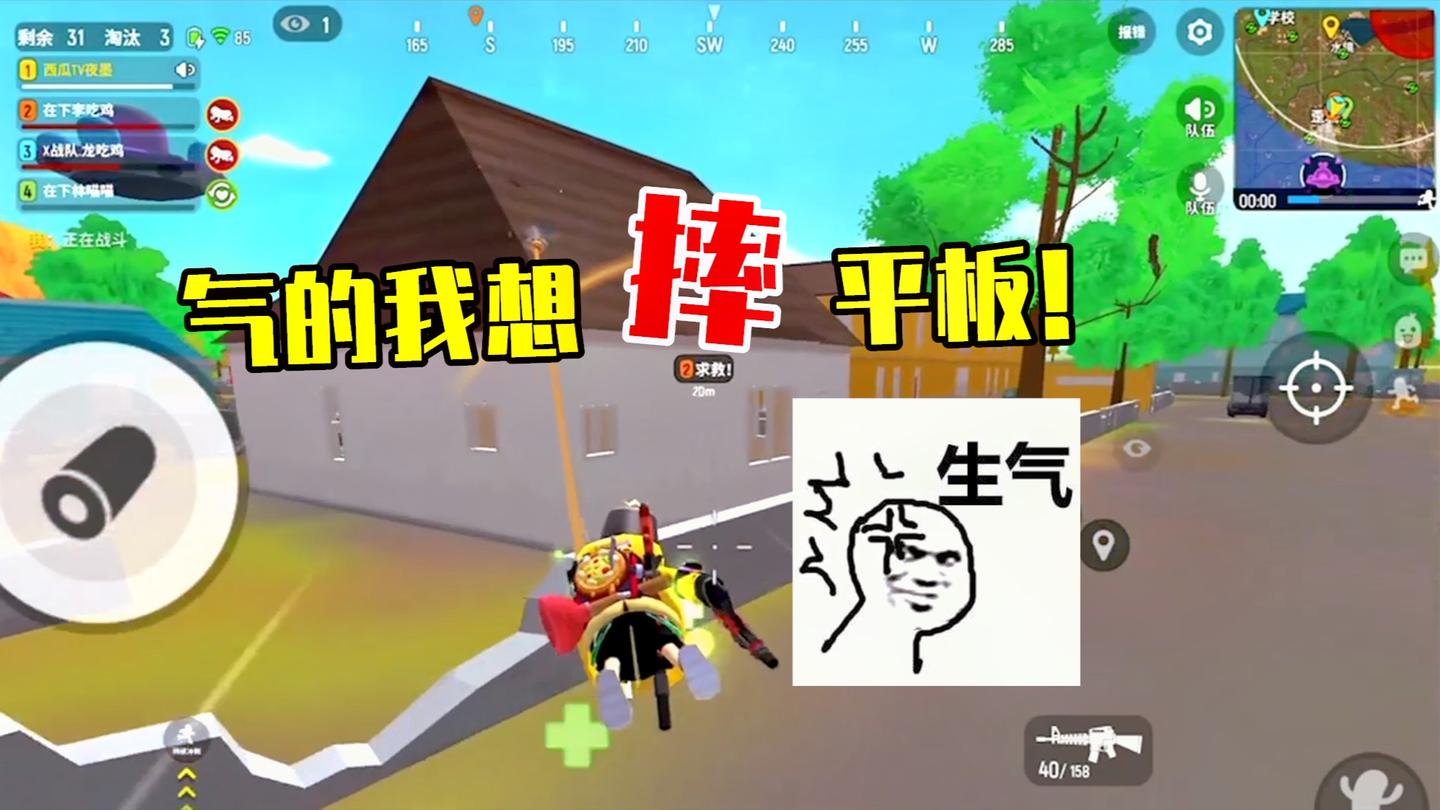 夜墨: 支援李吃鸡时突然闪退, 等上线后想摔平板!